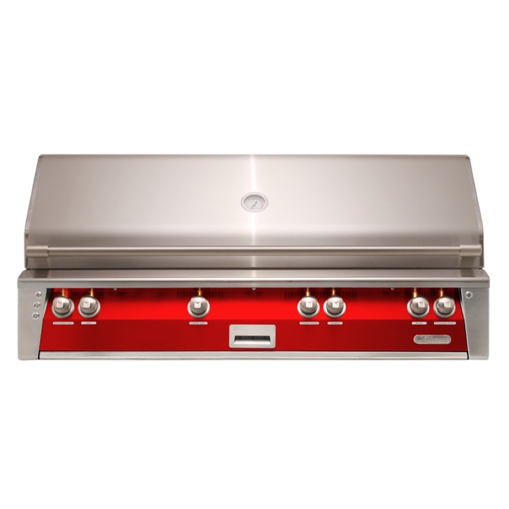 Alfresco Grills ALXE 56-Inch 4-Burner Built-In Propane Gas Grill with Sear Zone and Rear Infrared Burner  - Carmine Red