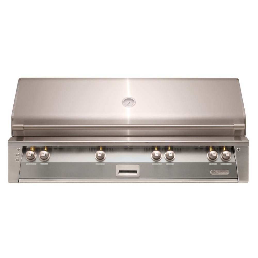 Alfresco Grills ALXE 56-Inch 4-Burner Built-In Natural Gas Grill with Sear Zone and Rear Infrared Burner  - Signal Grey