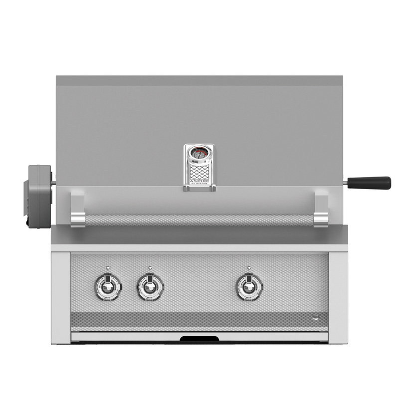 Aspire by Hestan 30-Inch 2-Burner Built-In Propane Gas Grill with Infrared Sear Burner and Rotisserie Burner - Stainless Steel
