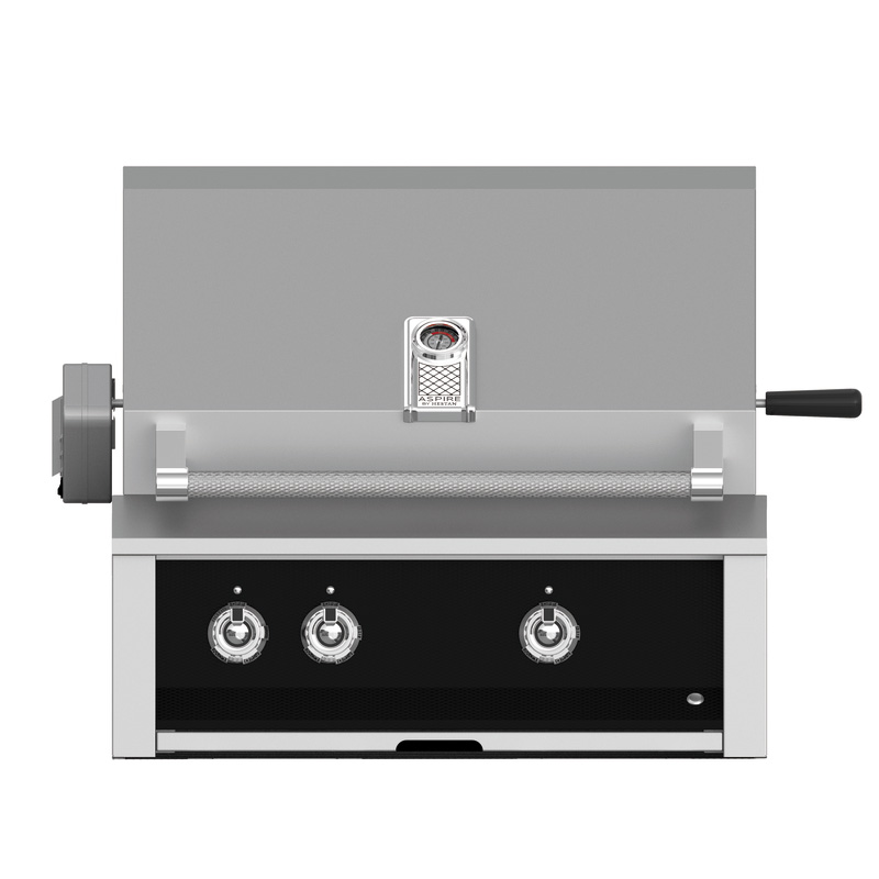 Aspire by Hestan 30-Inch 2-Burner Built-In Natural Gas Grill with Infrared Rotisserie Burner - Stealth