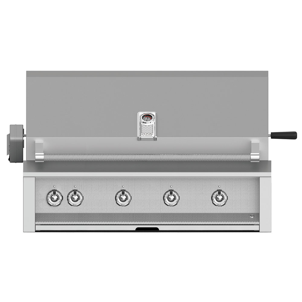 Aspire by Hestan 42-Inch 4-Burner Built-In Natural Gas Grill with Infrared Rotisserie Burner - Stainless Steel