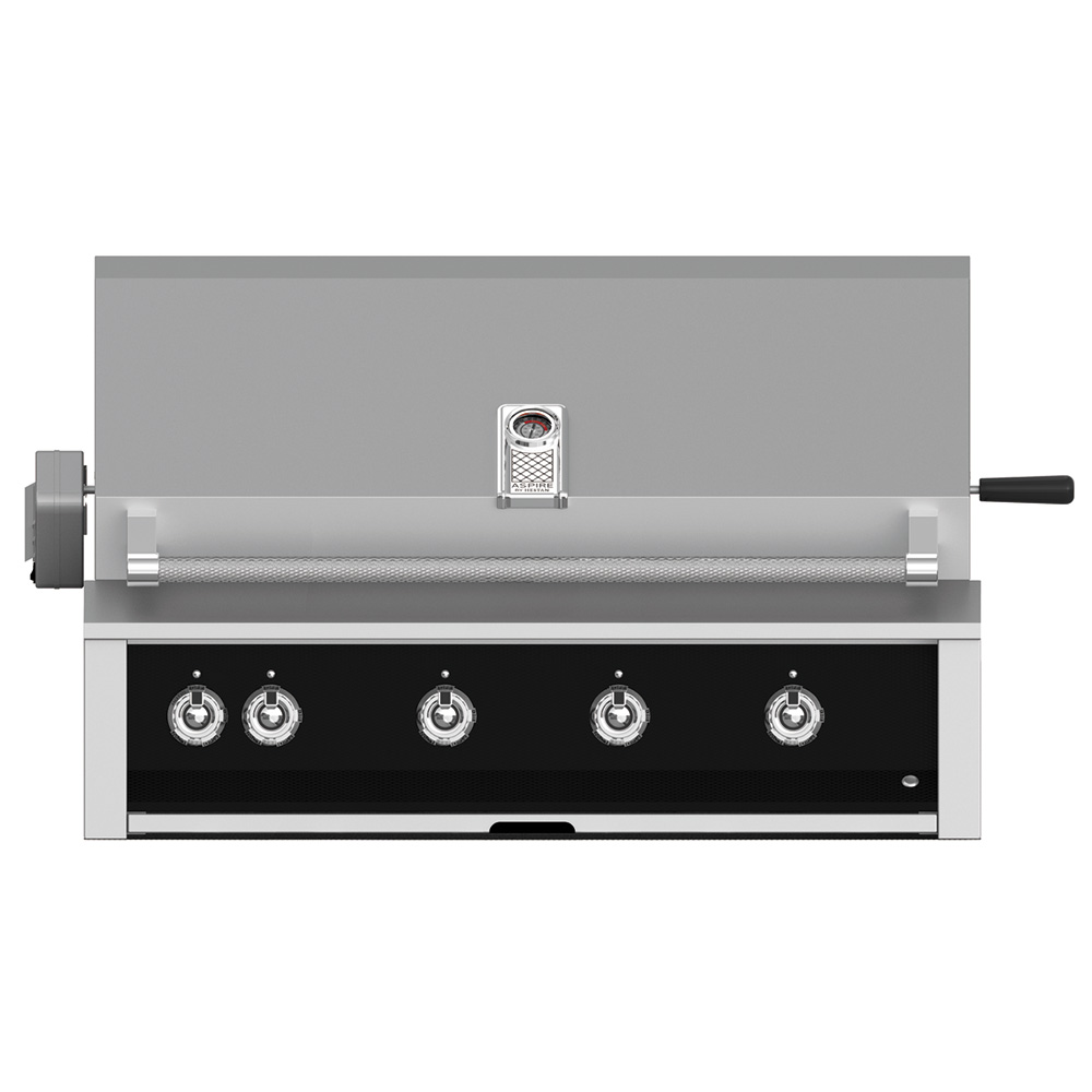 Aspire by Hestan 42-Inch 4-Burner Built-In Propane Gas Grill with Infrared Sear Burner and Rotisserie Burner - Stealth