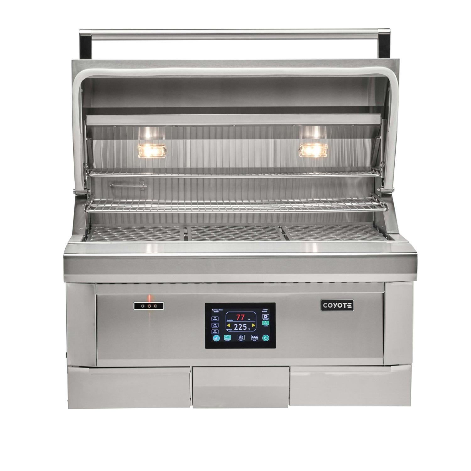 Coyote Next-Gen Touch-Screen Controlled 36-Inch 304 Stainless Steel Built-In Pellet Grill - Image 2