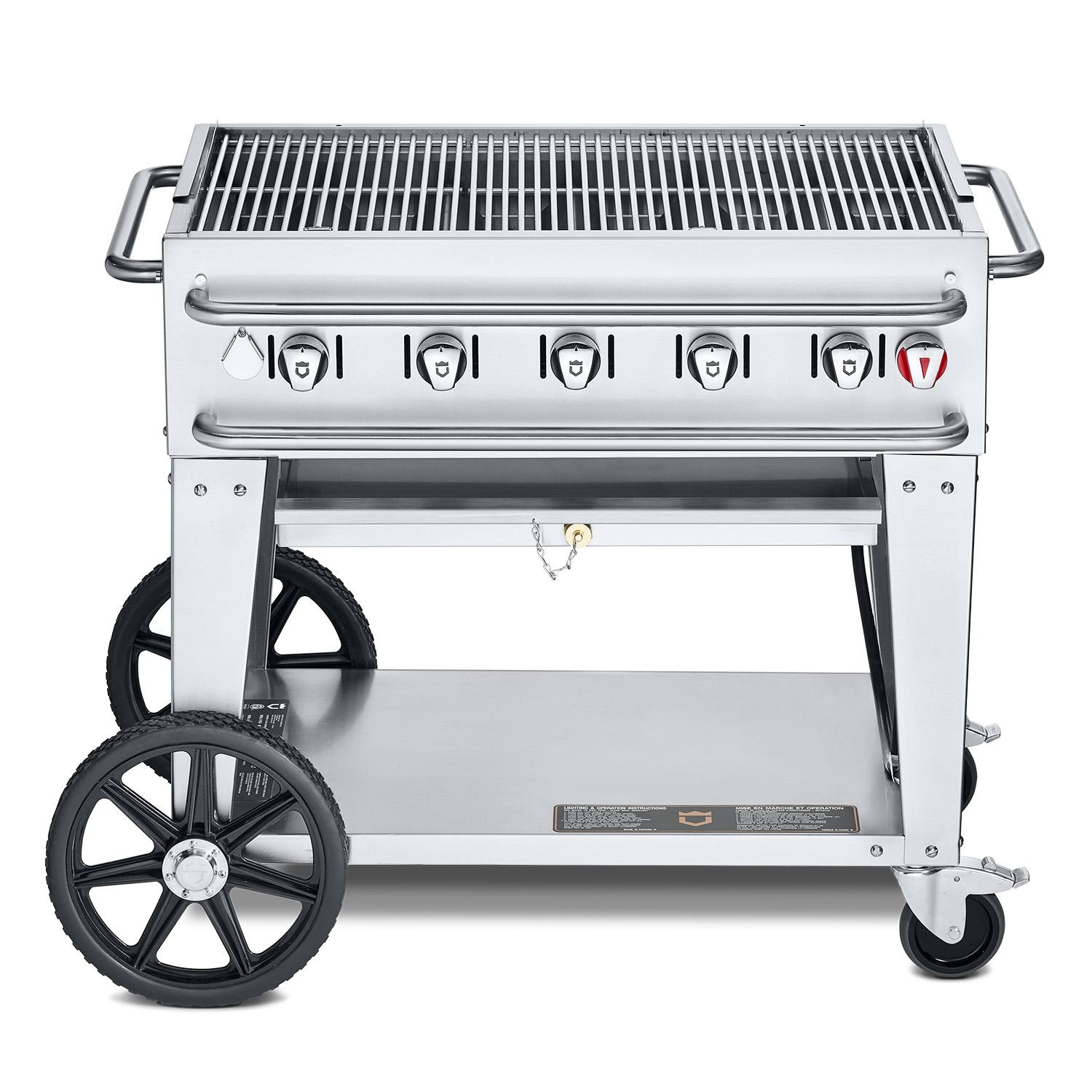Crown Verity Professional Rental Series 36-Inch 5-Burner Stainless Steel Freestanding Propane Gas Grill