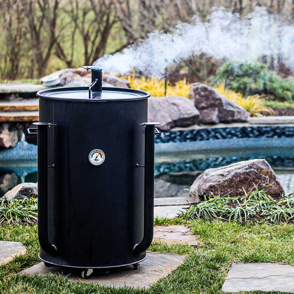 Gateway Drum Smokers Sizzle Edition 55 Gallon Charcoal BBQ Smoker - Gloss Charcoal - Image 3