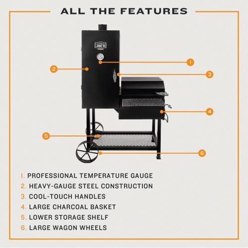 Oklahoma Joe's Bandera Vertical Offset Charcoal Smoker - Image 17