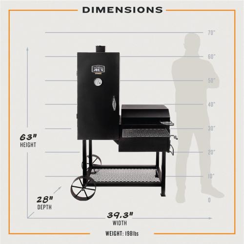 Oklahoma Joe's Bandera Vertical Offset Charcoal Smoker - Image 18