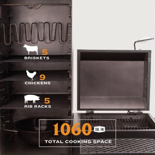 Oklahoma Joe's Bandera Vertical Offset Charcoal Smoker - Image 11