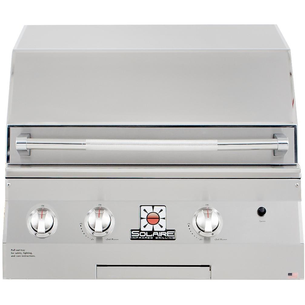 Solaire 27-Inch Deluxe Built-In All Convection Natural Grill With Rotisserie