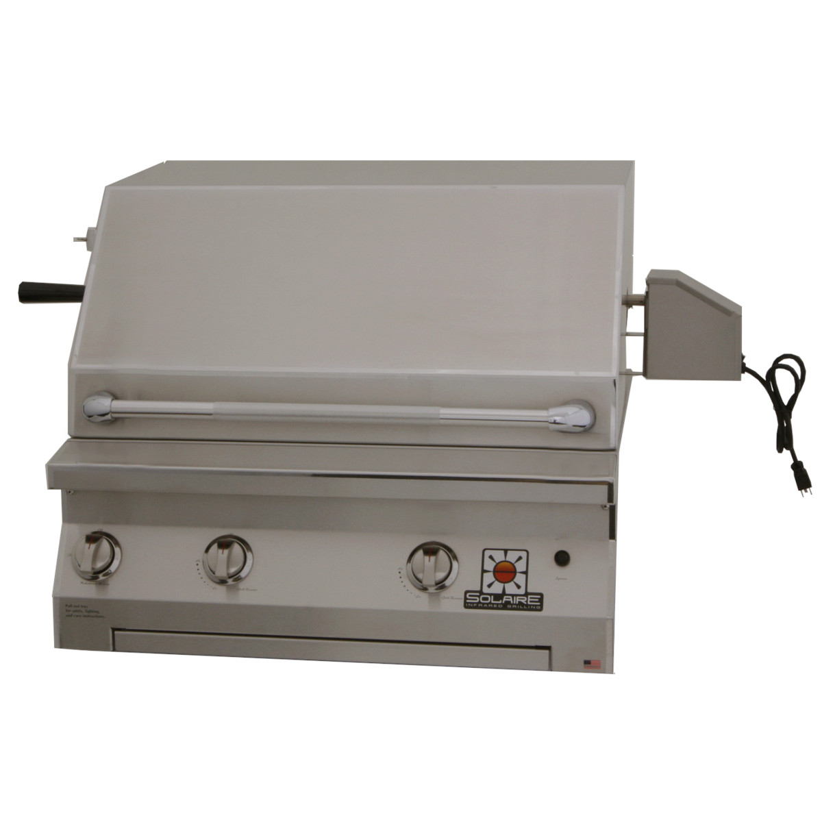 Solaire 30-Inch Built-In All Infrared Propane Gas Grill with Rotisserie