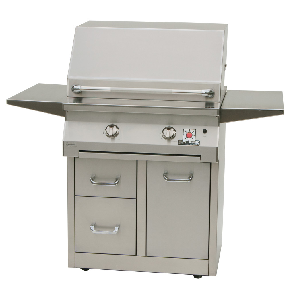 Solaire 30-Inch Freestanding All Infrared Natural Gas Grill with Rotisserie on Premium Cart