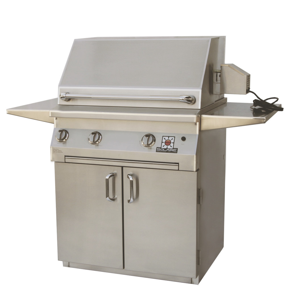 Solaire 30-Inch Freestanding All Infrared Natural Gas Grill with Rotisserie on Standard Cart