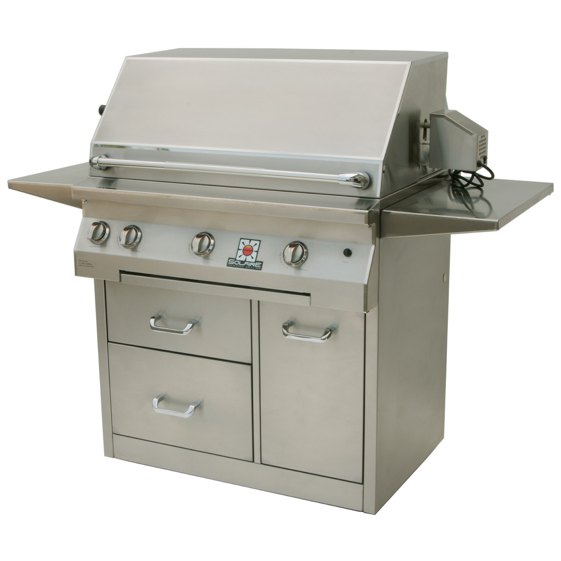 Solaire 36-Inch Freestanding Convection Propane Gas Grill on Premium Cart