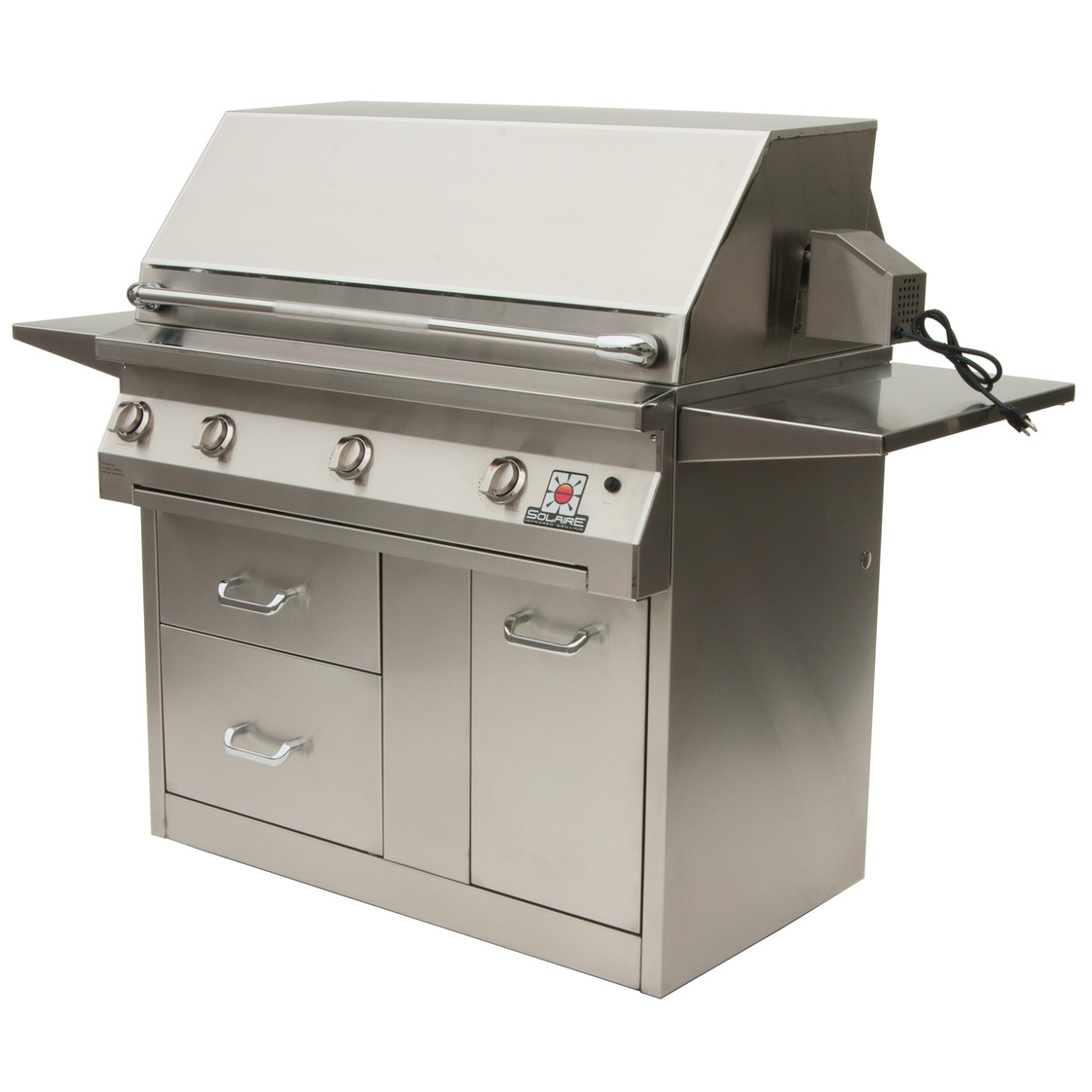 Solaire 42-Inch Freestanding InfraVection Propane Gas Grill With One Infrared Burner and Rotisserie on Premium Cart