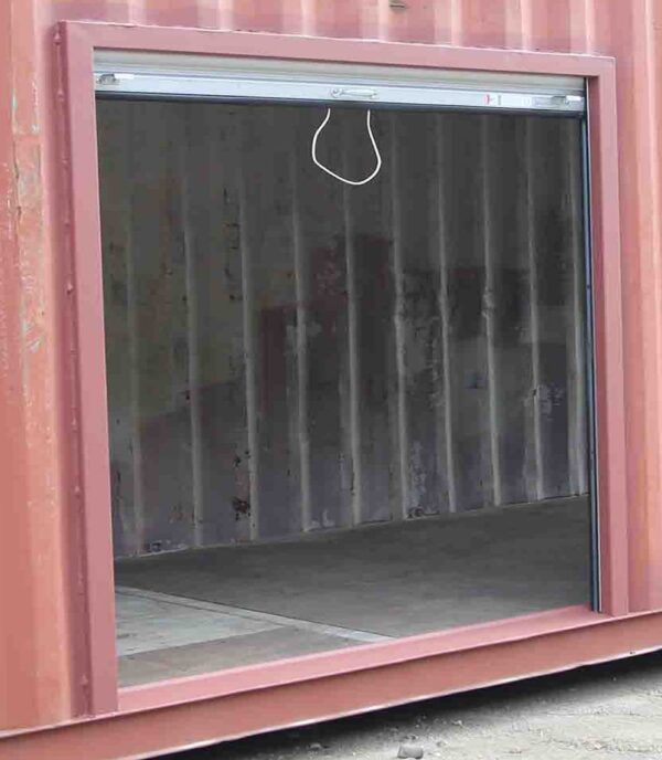 8 ft W × 7 ft H Roll-Up Door Kit for High Cube Containers – Side Mount