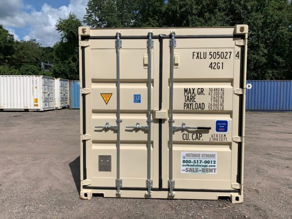 New 40 ft Standard Height Shipping Container – Beige or Red - Image 3