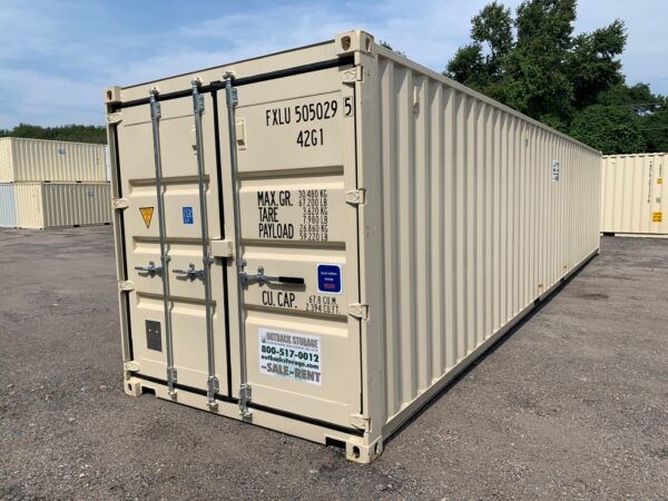 New 40 ft Standard Height Shipping Container – Beige, Blue, Red - Image 11