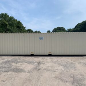 New 40 ft Standard Height Shipping Container – Beige, Blue, Red