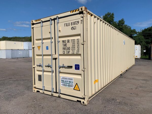 Used 40 ft High Cube Double-Door Shipping Container – Beige or Blue - Image 11