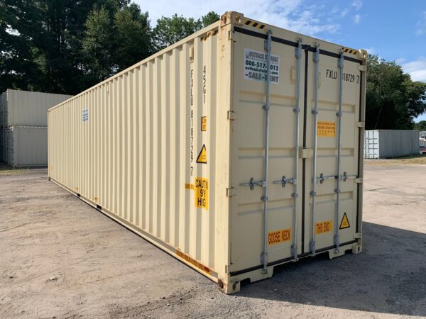 Used 40 ft High Cube Double-Door Shipping Container – Beige or Blue - Image 13