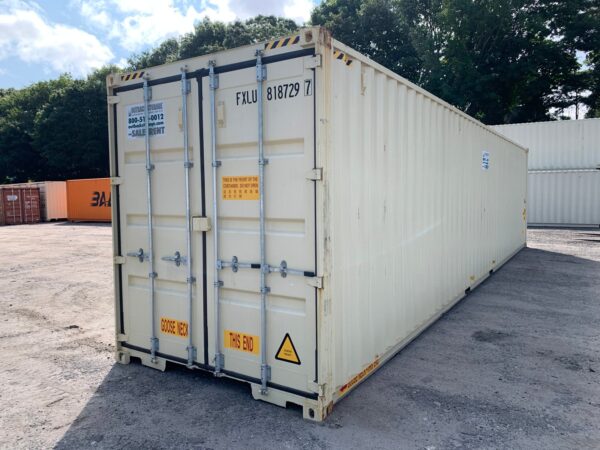 Used 40 ft High Cube Double-Door Shipping Container – Beige or Blue - Image 15