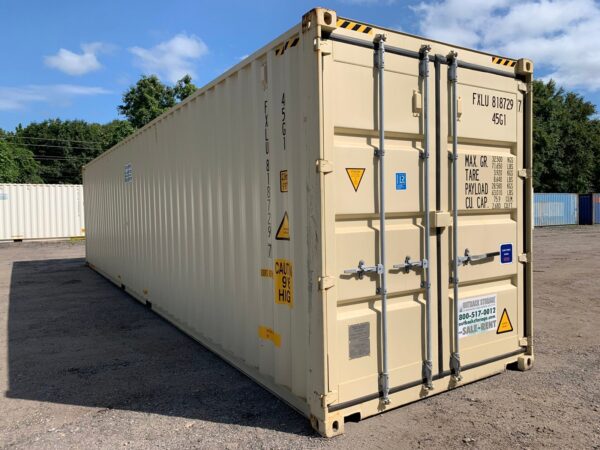 Used 40 ft High Cube Double-Door Shipping Container – Beige or Blue - Image 17