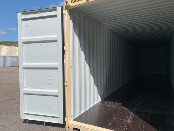 Used 40 ft High Cube Double-Door Shipping Container – Beige or Blue - Image 20
