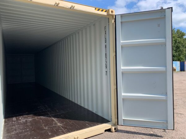 Used 40 ft High Cube Double-Door Shipping Container – Beige or Blue - Image 21