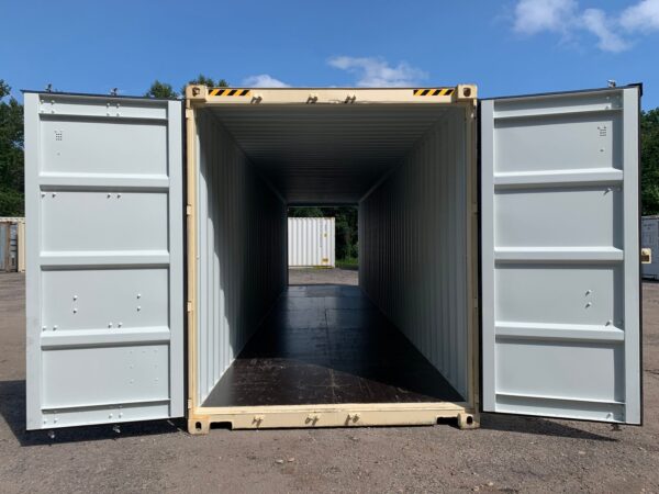 Used 40 ft High Cube Double-Door Shipping Container – Beige or Blue