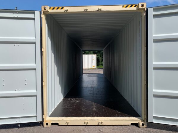 Used 40 ft High Cube Double-Door Shipping Container – Beige or Blue - Image 35