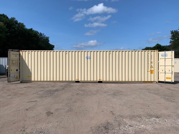 Used 40 ft High Cube Double-Door Shipping Container – Beige or Blue - Image 38