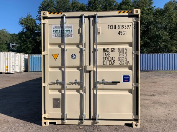 New 40 ft High Cube Double-Door Shipping Container – Beige or Red - Image 3