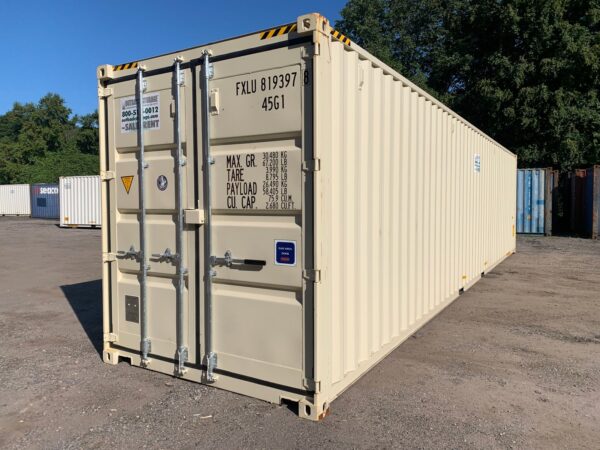 New 40 ft High Cube Double-Door Shipping Container – Beige or Red - Image 11