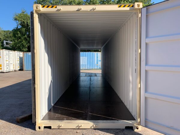 New 40 ft High Cube Double-Door Shipping Container – Beige or Red