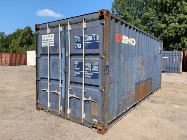 Used 20 ft Standard Height Shipping Container – Blue or Red