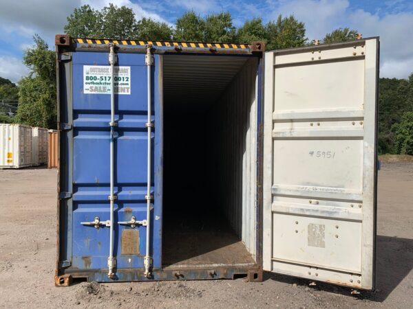 Used 40 ft High Cube Shipping Container – Blue or Red