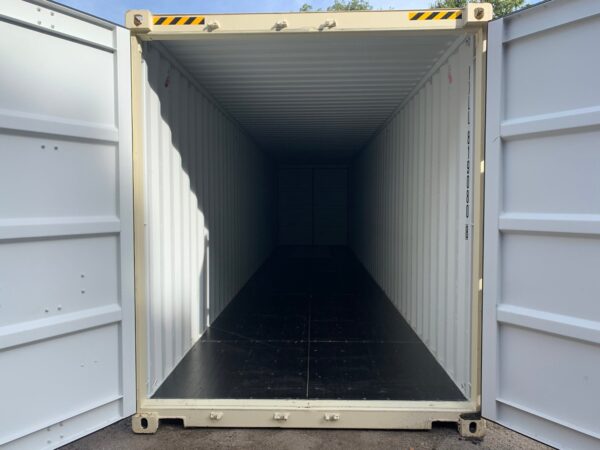 New 40 ft High Cube Double-Door Shipping Container – Beige, Blue, Red - Image 16