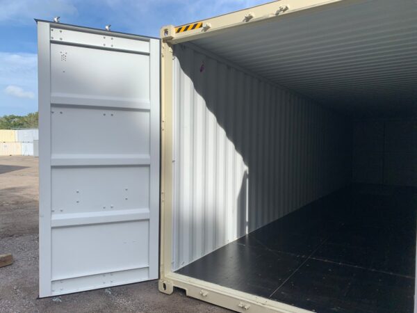 New 40 ft High Cube Double-Door Shipping Container – Beige, Blue, Red - Image 17