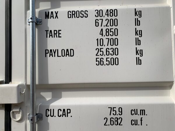 New 16 ft High Cube Shipping Container – White - Image 8