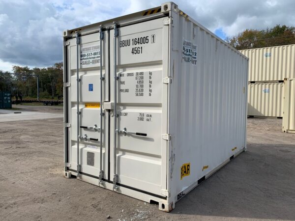 New 16 ft High Cube Shipping Container – White - Image 9