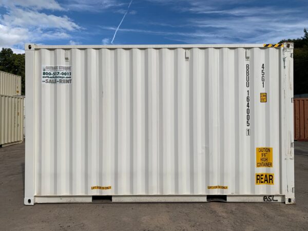 New 16 ft High Cube Shipping Container – White
