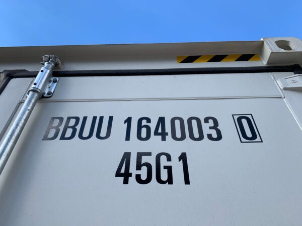 Used High Cube Shipping Container – White, Blue, Green - Image 2