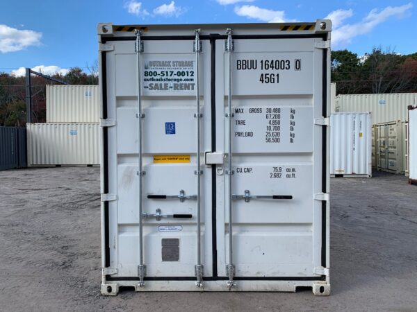 Used High Cube Shipping Container – White, Blue, Green - Image 3