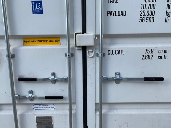 Used High Cube Shipping Container – White, Blue, Green - Image 4