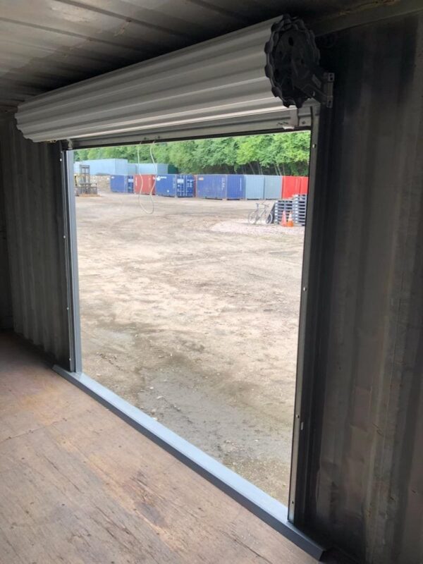 8 ft W × 7 ft H Roll-Up Door Kit for High Cube Containers – Side Mount - Image 3