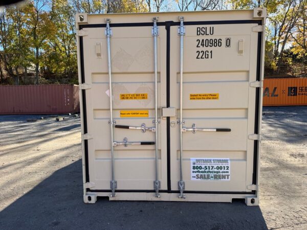 New 20 ft Double-Door Shipping Container – Beige - Image 12