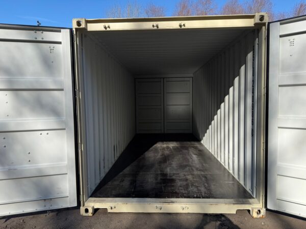 New 20 ft Double-Door Shipping Container – Beige - Image 17