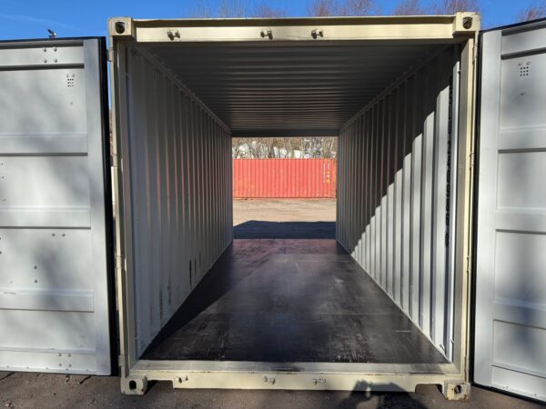 New 20 ft Double-Door Shipping Container – Beige - Image 28