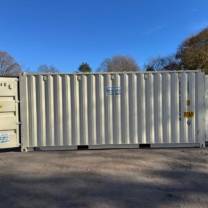 New 20 ft Double-Door Shipping Container – Beige