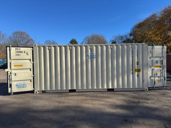 New 20 ft Double-Door Shipping Container – Beige
